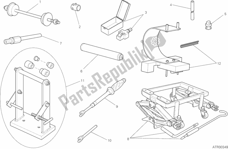 All parts for the Workshop Service Tools, Frame of the Ducati Scrambler 1100 Special Thailand 2020